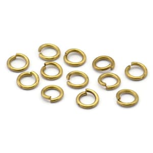 6mm Jump Rings - 500 Raw Brass Jump Rings (6x1mm) A0357
