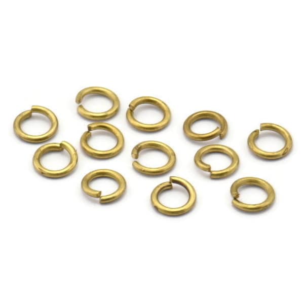 6mm Jump Rings - 500 Raw Brass Jump Rings (6x1mm) A0357