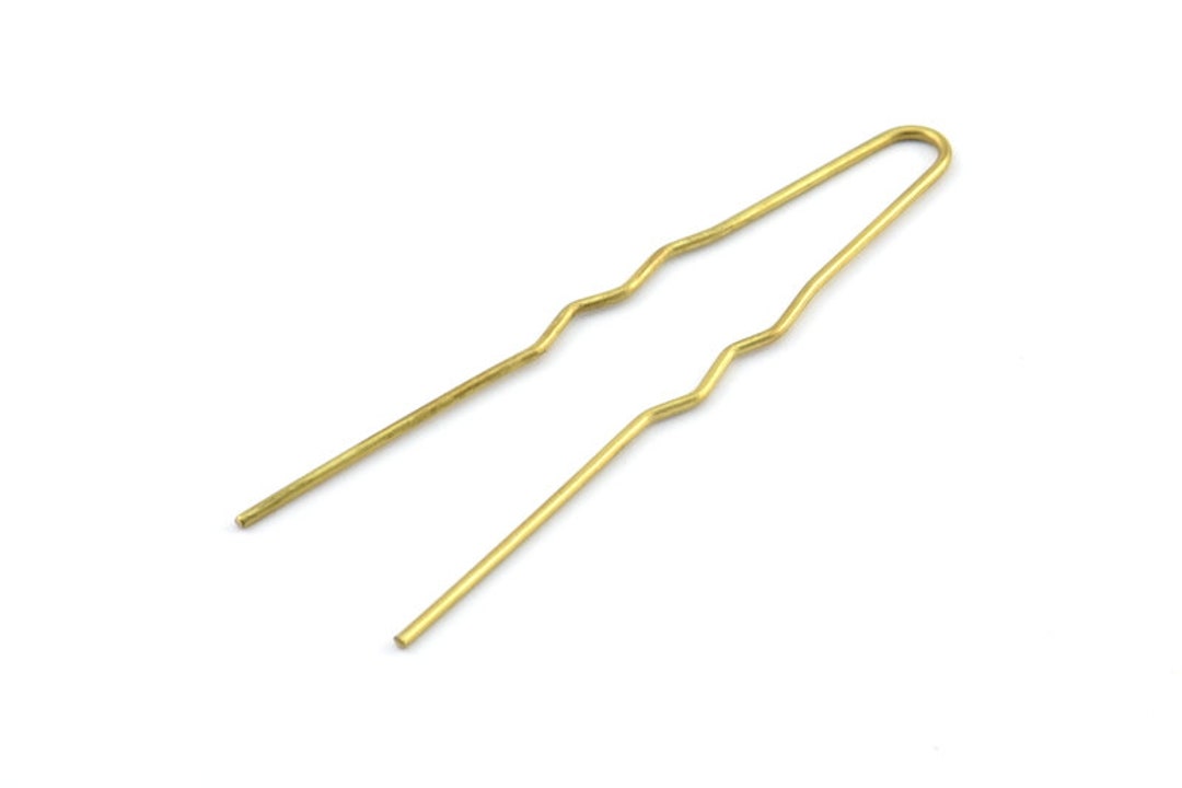 Brass Hair Pin, 30 Raw Brass Hair Pins, Findings 60mm A0145 Etsy