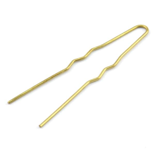 Brass Hair Pin, 30 Raw Brass Hair Pins, Findings (60mm) A0145