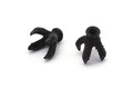 Dragon Bead Claw, 4 Oxidized Black Brass Dragon Claw Connectors For 8mm Beads (13x10mm) N0252