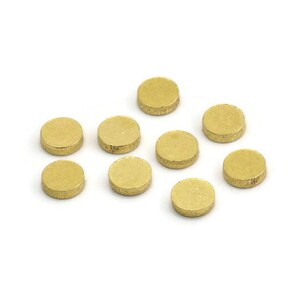 Brass Round Tag, 50 Raw Brass Round Stamping Blanks, Findings (6x1.5mm) A4124