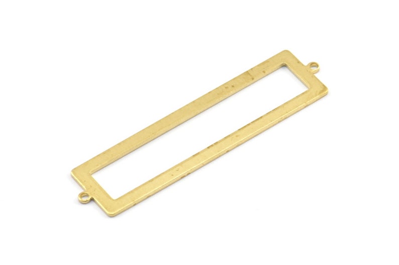 Rectangular Frame Connector Brass Rectangle Connector, 6 Raw Brass Rectangle Connectors With 2 ...