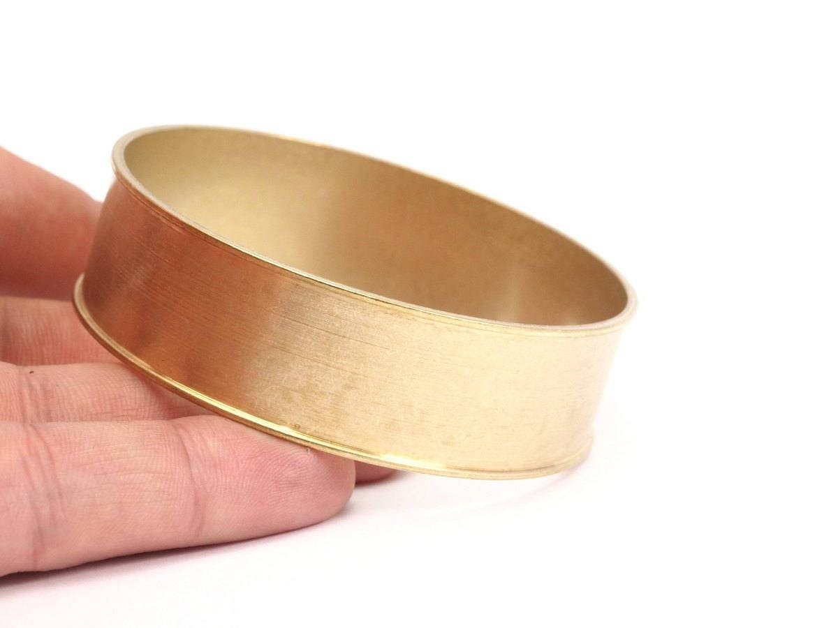 Brass Channel Bracelet Raw Brass Channel Bangle Settings Etsy