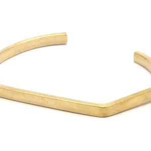 Brass Bracelet Blank, Raw Brass Cuff Bracelet Blank Bangle (4x2x62x45mm) BRC057