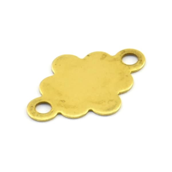 Brass Cloud Connector, 40 Raw Brass Cloudy Tags, Connectors (18x12mm) Brs 1024 A0251