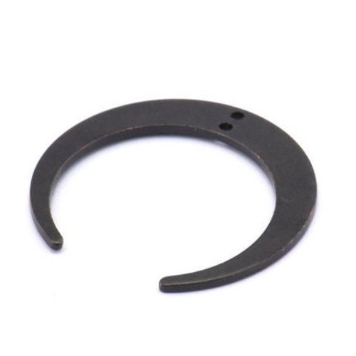 Black Moon Charms, 4 Oxidized Black Brass Crescent Moon Charms With 2 Holes, Pendants, Earrings, Findings (27x26x5x1mm) D0610 S882