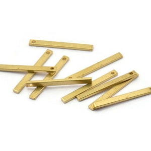 Minimalist Brass Pendant, 25 Raw Brass Bars20x2x1mm BS 1199A0857 画像 3