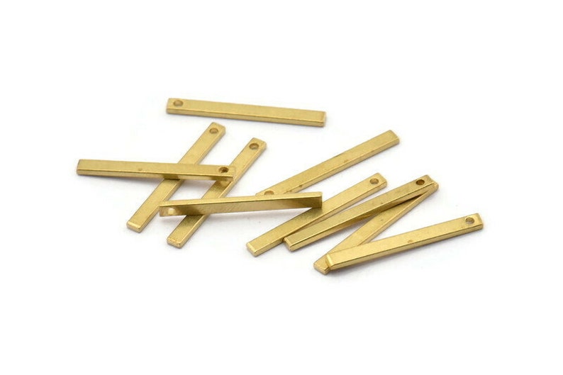 Minimalist Brass Pendant, 25 Raw Brass Bars20x2x1mm BS 1199A0857 画像 3