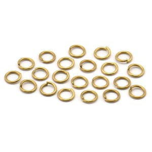5mm Jump Rings - 250 Raw Brass Jump Rings (5x0.70mm) A0322