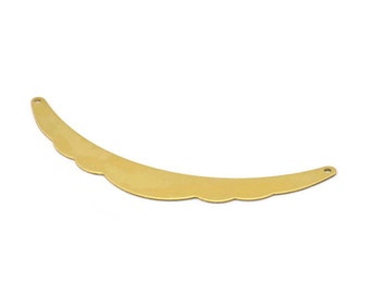 Brass Choker Blank, 4 Raw Brass Choker Blanks With 2 Holes (100x13.5mm) D0444