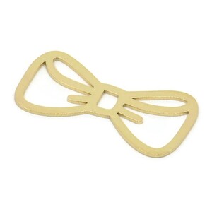 Messing Band Charme, Messing Schleife Charme, kleine Band Charme, Band-Verbinder, Zubehör (12x25x0.60 mm) SMP2213