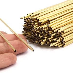 2.5mm Brass Himmeli Tubes, 24 Raw Brass Himmeli DIY Tube Beads, for Air Plants , Geometric Shapes - Customize Size - 2.5mm