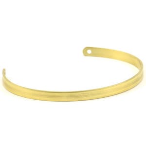 Brass Bracelet Blank, 2 Raw Brass Cuff Bracelet Bangles With 2 Holes (140x4x1mm) D0420