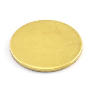 Brass 15mm Disc, 10 Raw Brass Round Stamping Blanks, Tags without Holes (15x1mm) b0109