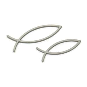 Steel Fish Charm, Stainless Steel Fish Charms, Findings (20/25x0.80mm) SMP2507
