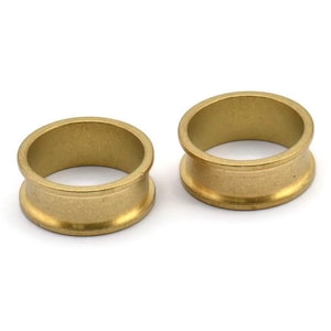 Brass Channel Ring - Raw Brass Channel Ring Settings (17mm) N0477