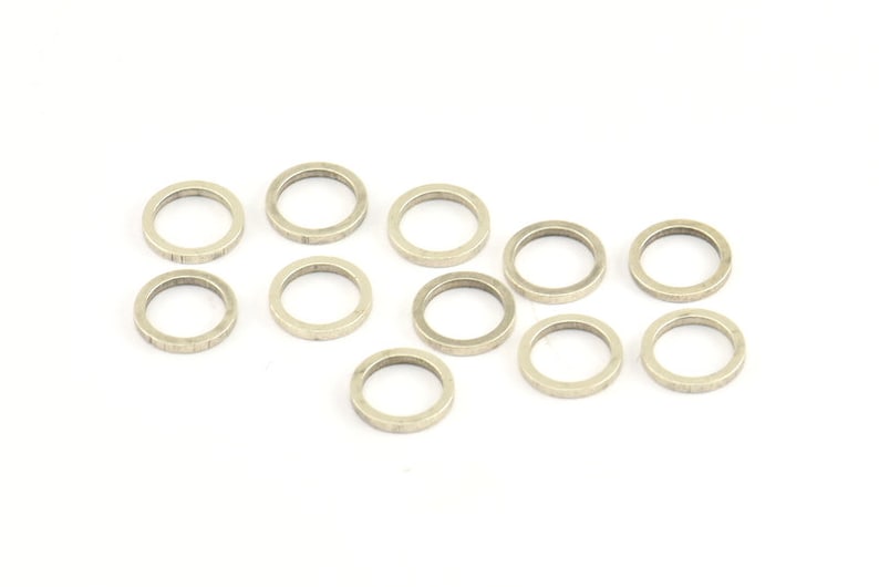 8mm 100 Antique Silver Plated Brass Circle Ring Findings b0117 H546 Silver Circle Ring