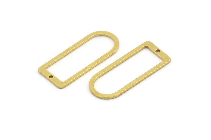 D Shape Rings 12 Raw Brass D Shape Connectors Rings - Etsy