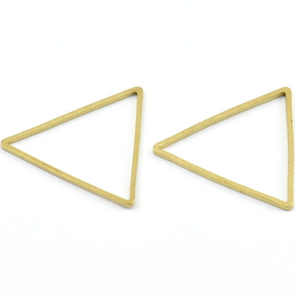 24mm Triangle Charm, 50 Raw Brass Triangles (24x24x24mm) Bs-1125