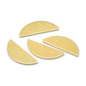 Semicerchio grezzo, 8 semicerchi grezzi in ottone grezzo, stampaggio grezzi (21x8x1mm) A2580