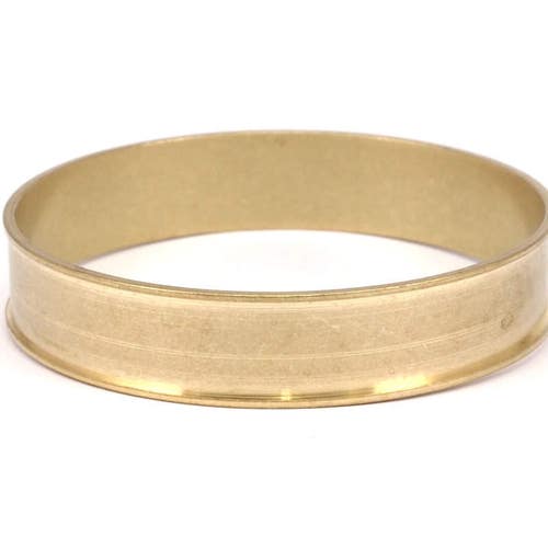 Brass Channel Bracelet 2 Raw Brass Channel Bangle Settings Etsy