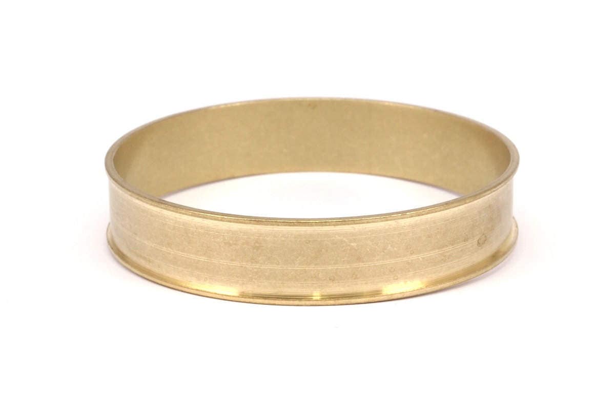 Brass Channel Bracelet Raw Brass Channel Bangle Settings Etsy