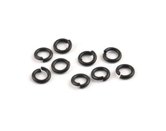 8 mm Biegering - 50 Biegeringe, oxidiert, schwarz (8x1.5 mm) D0436 S831