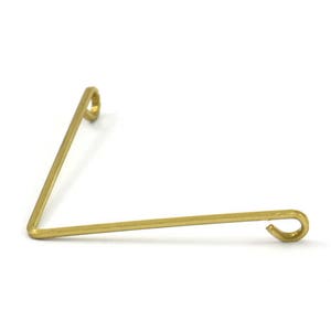 Brass Wire Pendant, 24 Raw Brass Wire Pendant With 2 Holes (30x0.8mm) BS 1767