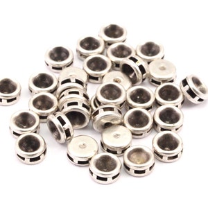 Ss18, ss17 Setting, 12 Antique Silver Plated Swarovski Stone Settings (6.2x3mm) B-6