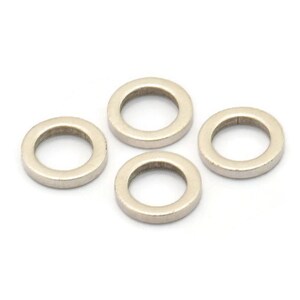 Silver Circle Connector, 24 Antique Silver Plated Brass Circle Connectors (9x1.5mm) D0547