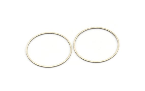 Buy 32mm Circle Connectors 12 Antique Silver Plated Brass Circle Online in  India - Etsy