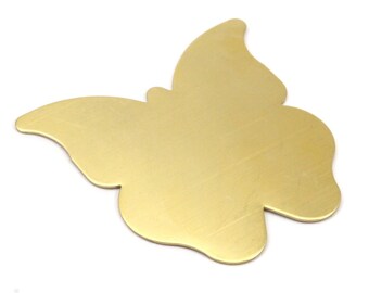 Brass Butterfly Blank, 2 Raw Brass Huge Butterfly Blank (60x62x0.80mm) D0243--c101