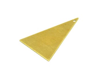 Raw Brass Triangle Charms (90x78mm) - Triangle Charms - Triangle