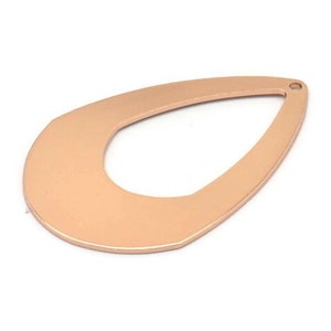 Rose Gold Drop Charm, 2 Rose Gold Plated Brass Drop Charms With 1 Hole, Earrings, Pendants, Findings (41x28x0.80mm) D1060 Q0905
