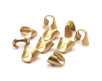 Snake Chain End, 50 Raw Brass Snake Chain Parts For (8x12.5mm) Snake Chain L023