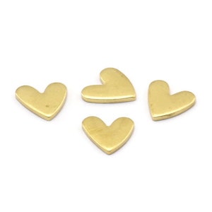 Cuore in ottone grezzo, 50 pezzi grezzi in ottone grezzo, pezzi grezzi per stampaggio (8 x 1 mm) M02171