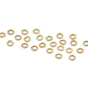 4mm Sprünge Ringe 250 Roh Messing Sprünge Ringe, Befunde 4x0,70mm A0338 Bild 2
