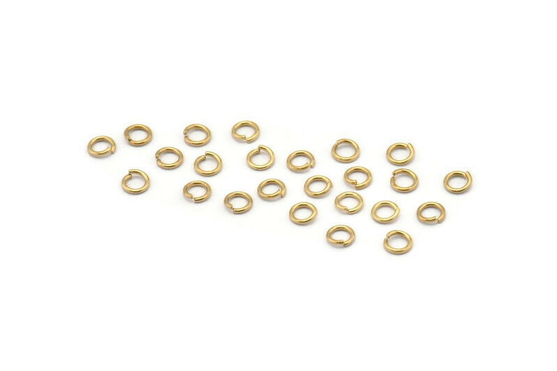 4mm Sprünge Ringe 250 Roh Messing Sprünge Ringe, Befunde 4x0,70mm A0338 Bild 2