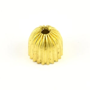 Tassel Fringe Caps, 20 Raw Brass Bead Caps, Findings (12x10mm)   D0359