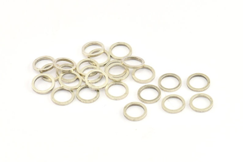 8mm 100 Antique Silver Plated Brass Circle Ring Findings b0117 H546 Silver Circle Ring