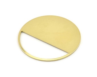 Brass Round Blank, 2 Raw Brass Round Stamping Blanks (43x0.90mm) M654