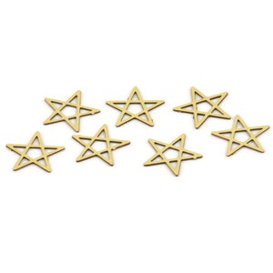 Messing Stern Charm, 50 Messing kleine Stern Charms, Ohrringe, Zubehör (8x0.40 mm) F119