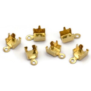 100 Crimp Ends For Rhinestone Chain, Ss22 Rhinestone Chain Connectors, Crimp Ends For 5mm/5.10mm Chain, S413