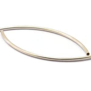 Silver Noodle Tube Beads, 25 Antique Silver Plated Curved Tubes (4x140mm) BS 1427 D0361