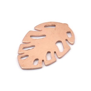 Copper Leaf Blank, 8 Raw Copper Leaf Blanks, Copper Blanks, Stamping Blanks (30x20x0.80mm) M01726