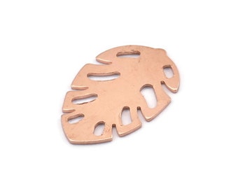 Copper Leaf Blank, 8 Raw Copper Leaf Blanks, Copper Blanks, Stamping Blanks (30x20x0.80mm) M01726