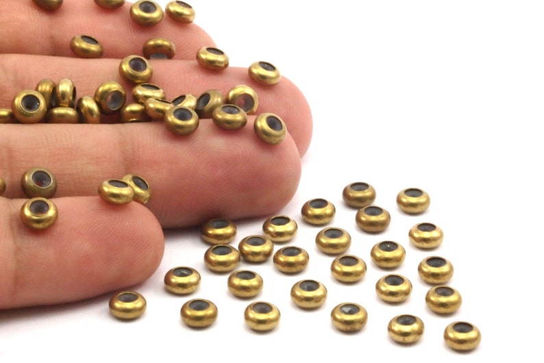 Brass Bead Keeper 12 Raw Brass Bead Keeper Silicone and Etsy