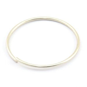 30mm Wire Hoops, 12 Antique Silver Plated Brass Wire Hoops (30x1.2mm) Bs 1230 H0537