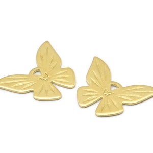 Brass Butterfly Blank, 12 Raw Brass Butterfly Blank (23X17x0.80mm) A0246